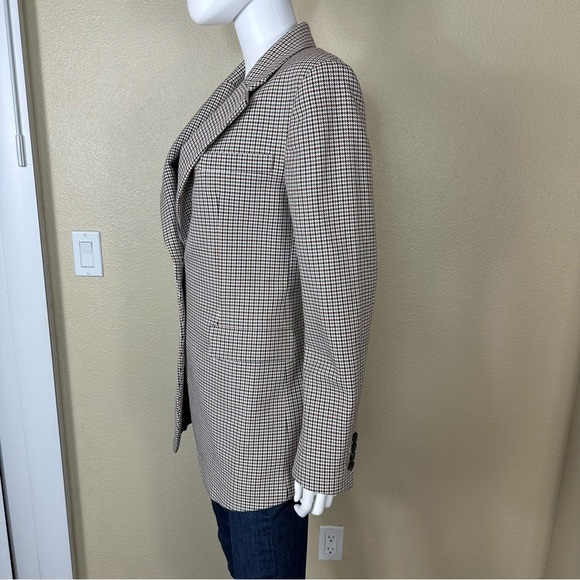 Theory Super Cinch Houndstooth Wool Blend Blazer Jacket Size 4 - Picture 5 of 16